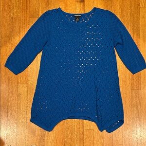 Lauren Michelle Bold Blue Knit Sweater Size Medium